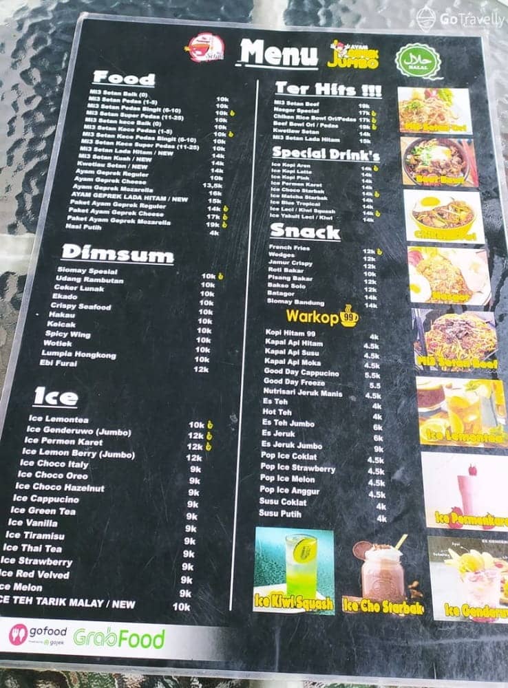 menu di Mi3 Setan